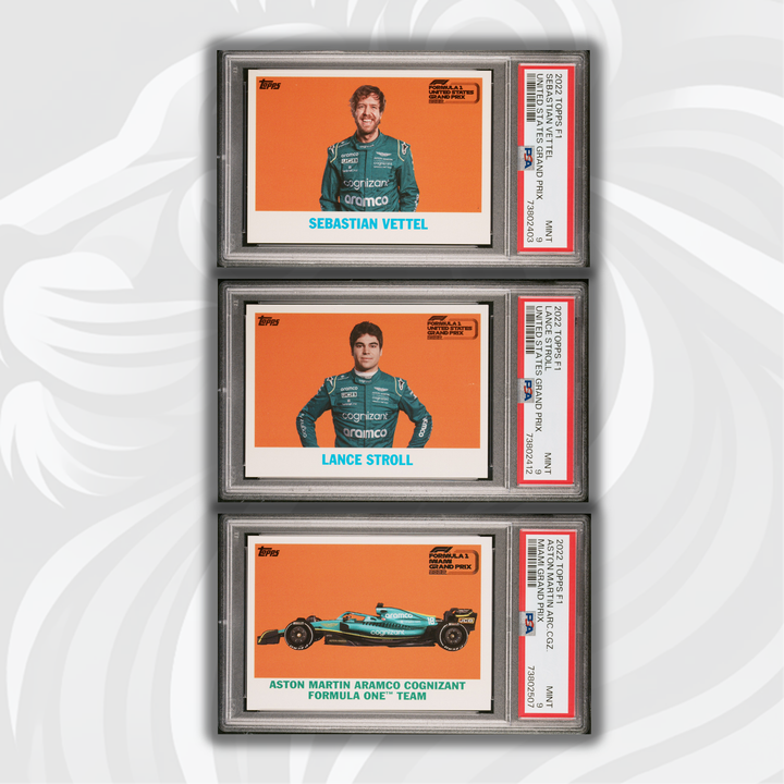 PSA 9 - Triple - Aston Martin - 2022 Topps Formula 1  - Miami Grand Prix - Exclusive