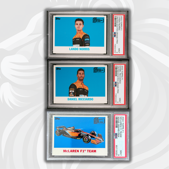 PSA 9 - Triple McLaren F1 Team - 2022 Topps Formula 1 - Miami/US  Grand Prix - Exclusive