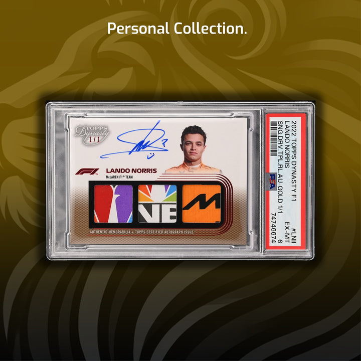 PSA 6 - 1/1 Lando Norris #SDTRA-LNII - Dynasty Triple Relic Autograph - 2022 Topps Dynasty F1