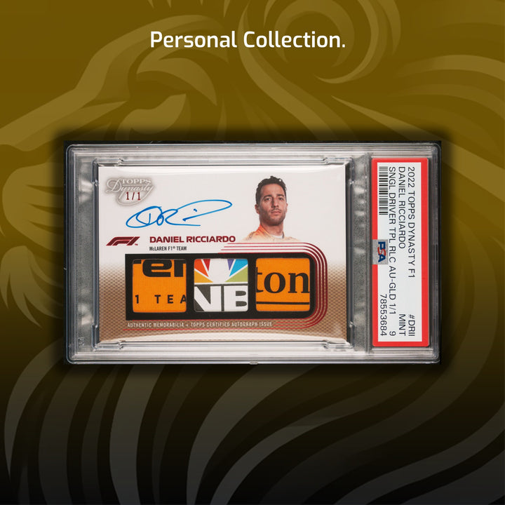 PSA 9 - 1/1 Daniel Ricciardo #SDTRA-DRII - Dynasty Triple Relic Autograph - 2022 Topps Dynasty F1