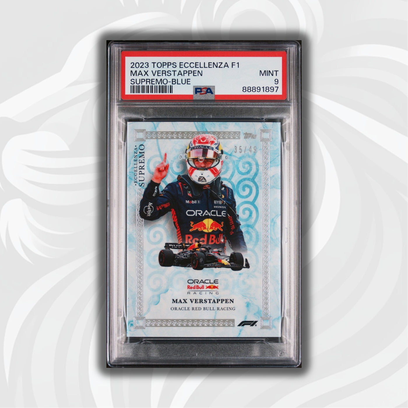PSA 9 - 35/49 Max Verstappen - Supremo - Blue - 2023 Eccellenza