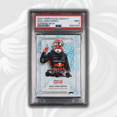 PSA 9 - 35/49 Max Verstappen - Supremo - Blue - 2023 Eccellenza