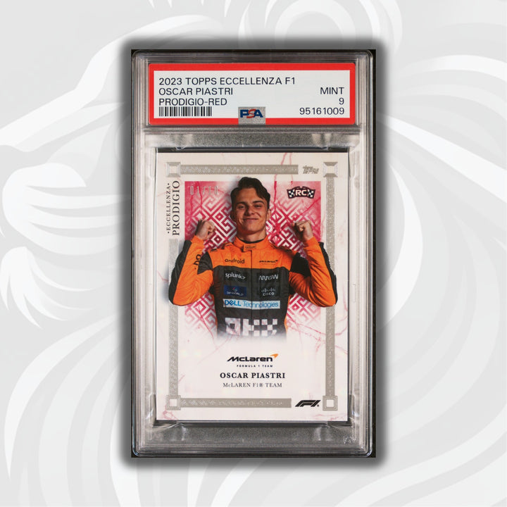 PSA 9 - 01/10 Oscar Piastri - Rookie RC - Prodigio Red - 2023 Topps Eccellenza F1