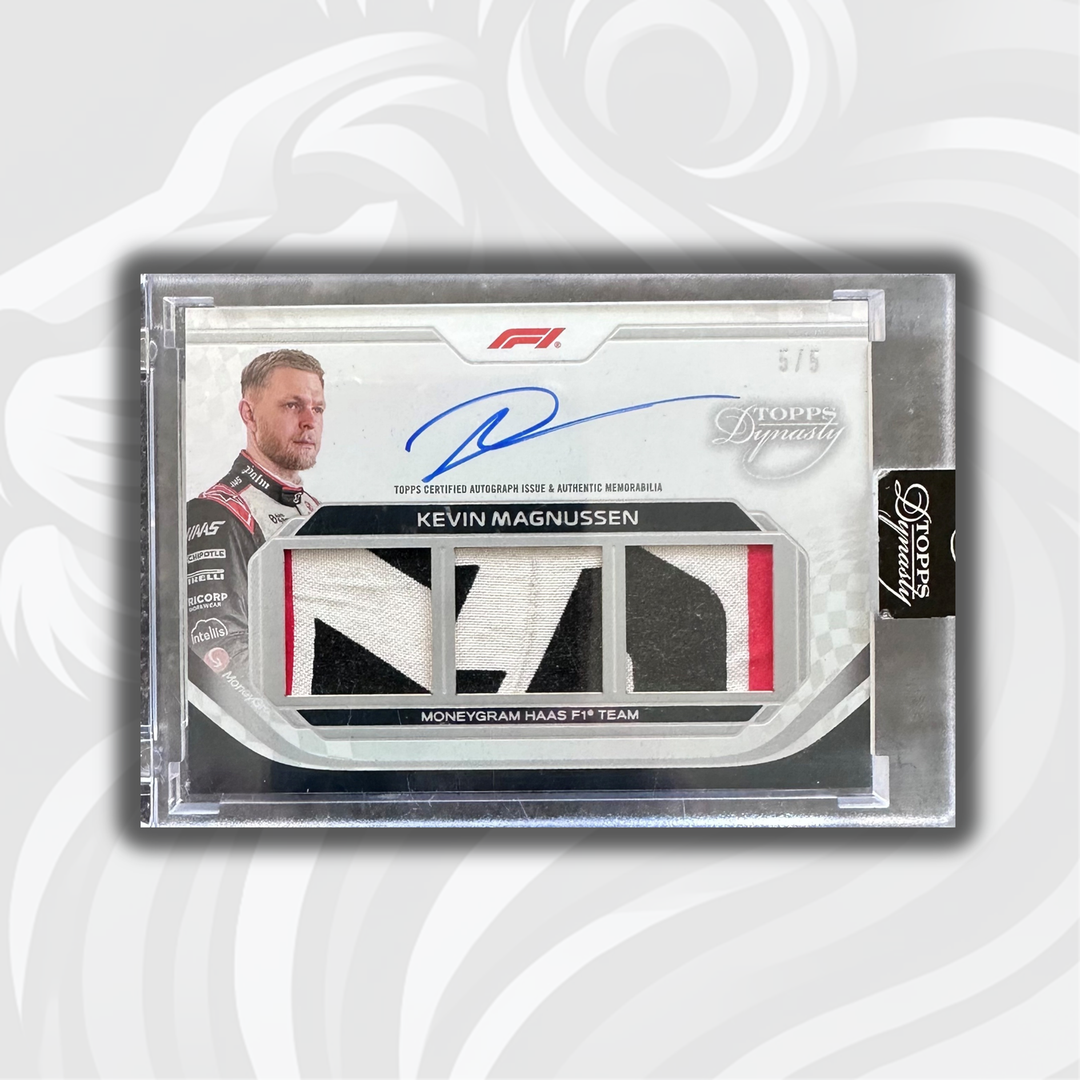 F1カード Kevin Magnussen シールサインカード 2020 TOPPS CHROME F1 KEVIN MAGNUSSEN #18 REFRACTOR HAAS F1 TEAM