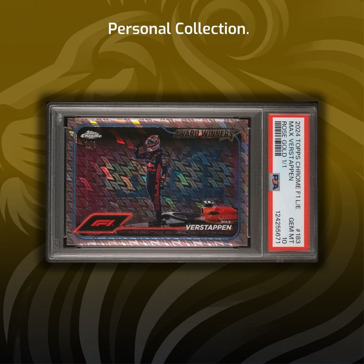 PSA 10 - 1/1 Max Verstappen #183 - Award Winner - Rose Gold Logofractor - 2024 Topps Chrome F1