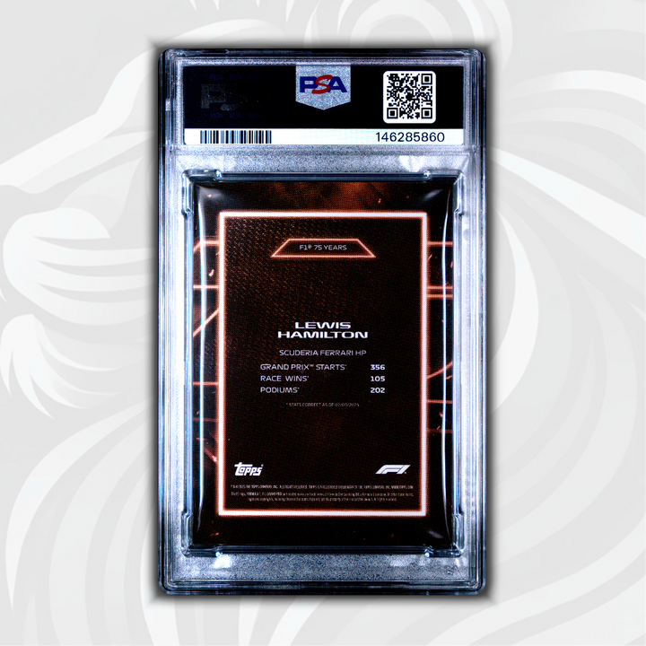 PSA 8 - 17/25 Orange - Lewis Hamilton - 2025 Topps Lights Out - 75th Anniversary - Orange
