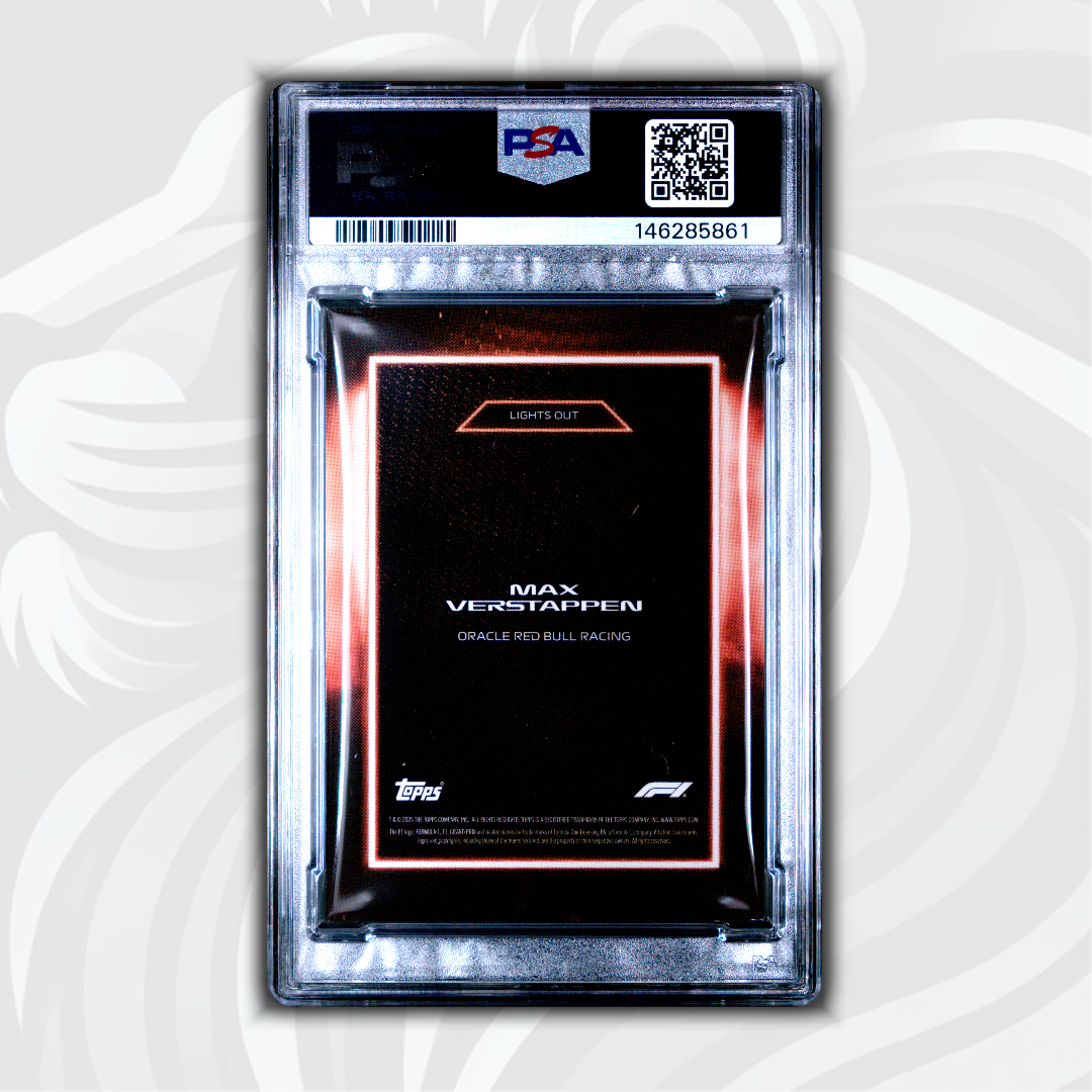 PSA 8 - 22/25 Max Verstappen - 2025 Topps Lights Out - Helmet - Orange