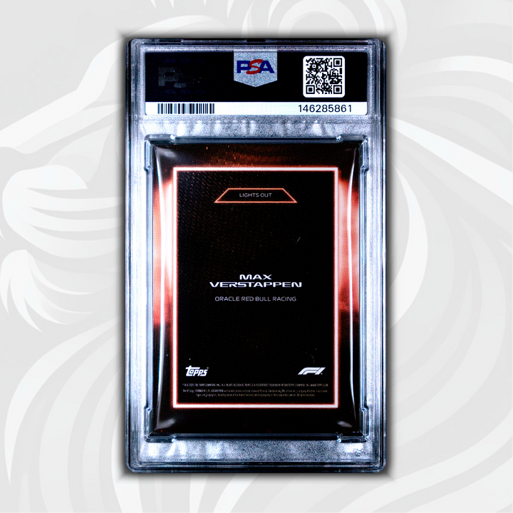 PSA 8 - 22/25 Max Verstappen - 2025 Topps Lights Out - Helmet - Orange