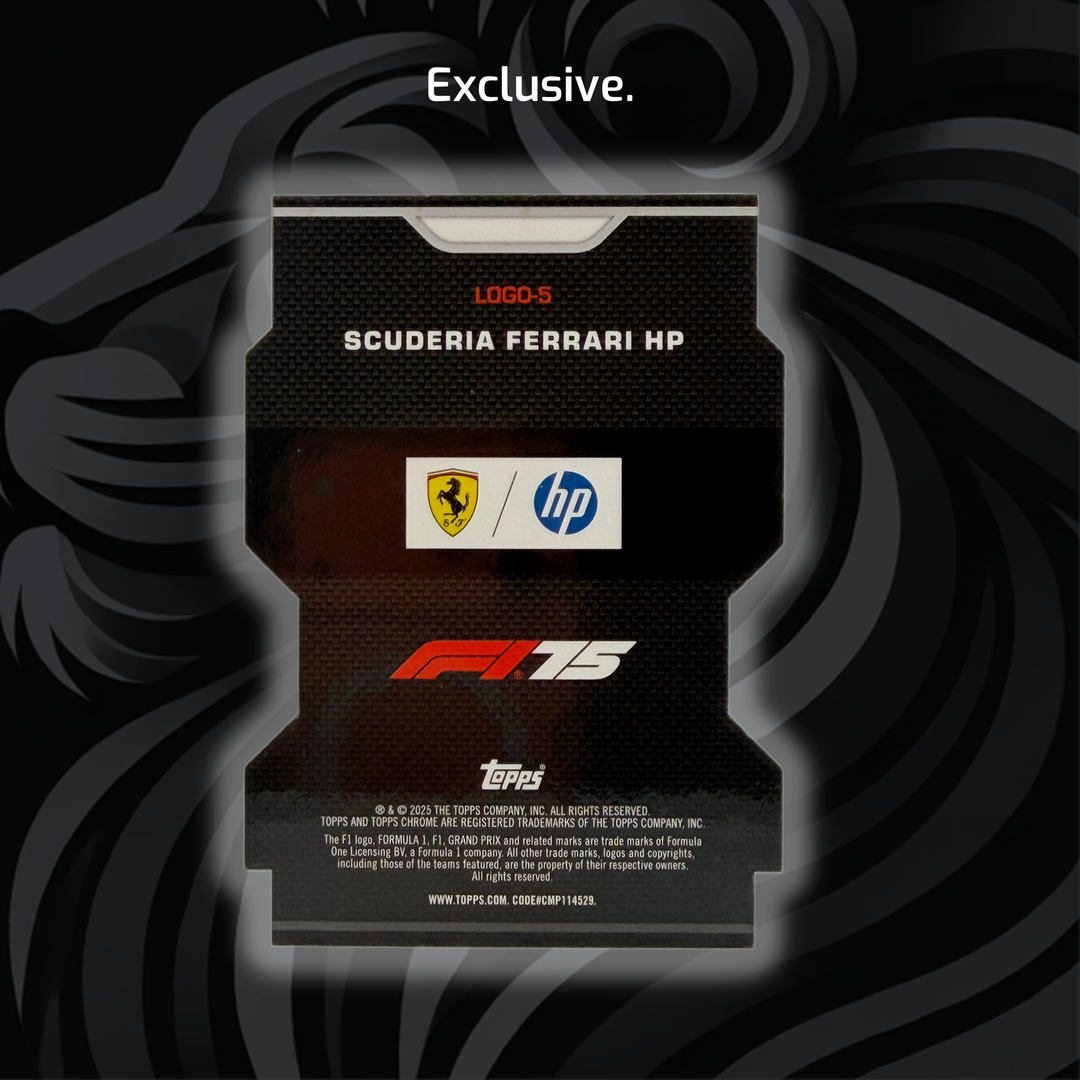 Scuderia Ferrari HP LOGO-5 - 2025 Topps Chrome F1 75 - 75th Anniversary Logo Card - Back