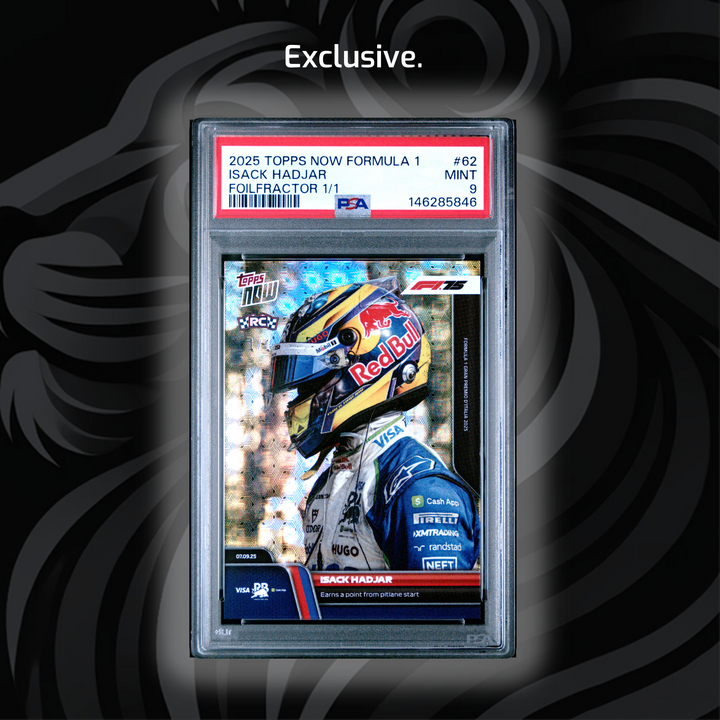 PSA 9 - 1/1 Isack Hadjar #62 -2025 Topps Now F1 -  Foilfractor - Rookie