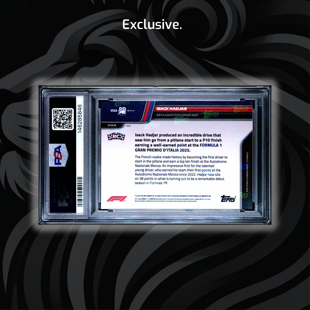PSA 9 - 1/1 Isack Hadjar #62 -2025 Topps Now F1 -  Foilfractor - Rookie