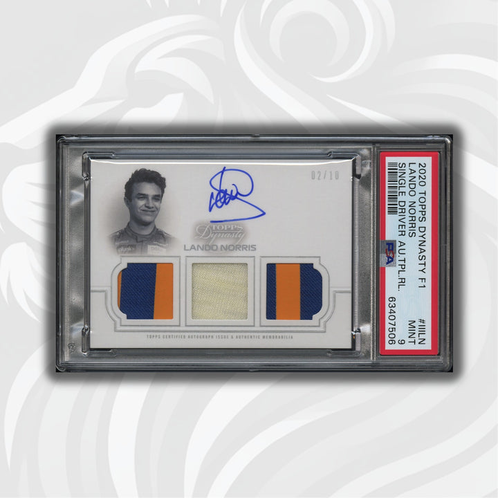 PSA 9 - 02/10 - Lando Norris #TRA-IIILN - Dynasty Triple Relic Autograph
