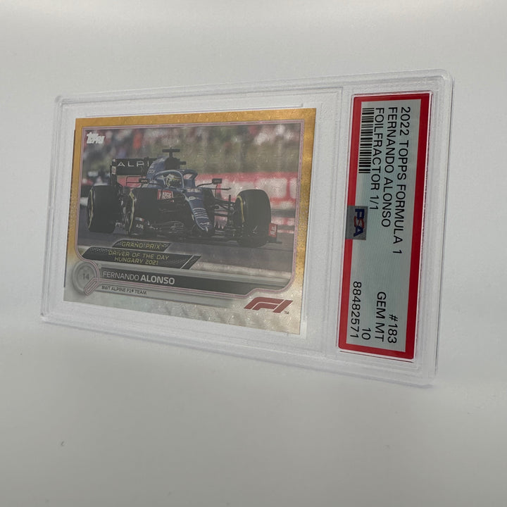PSA 10 - 1/1 Foilfractor - Fernando Alonso #183 - 2022 Topps Formula 1