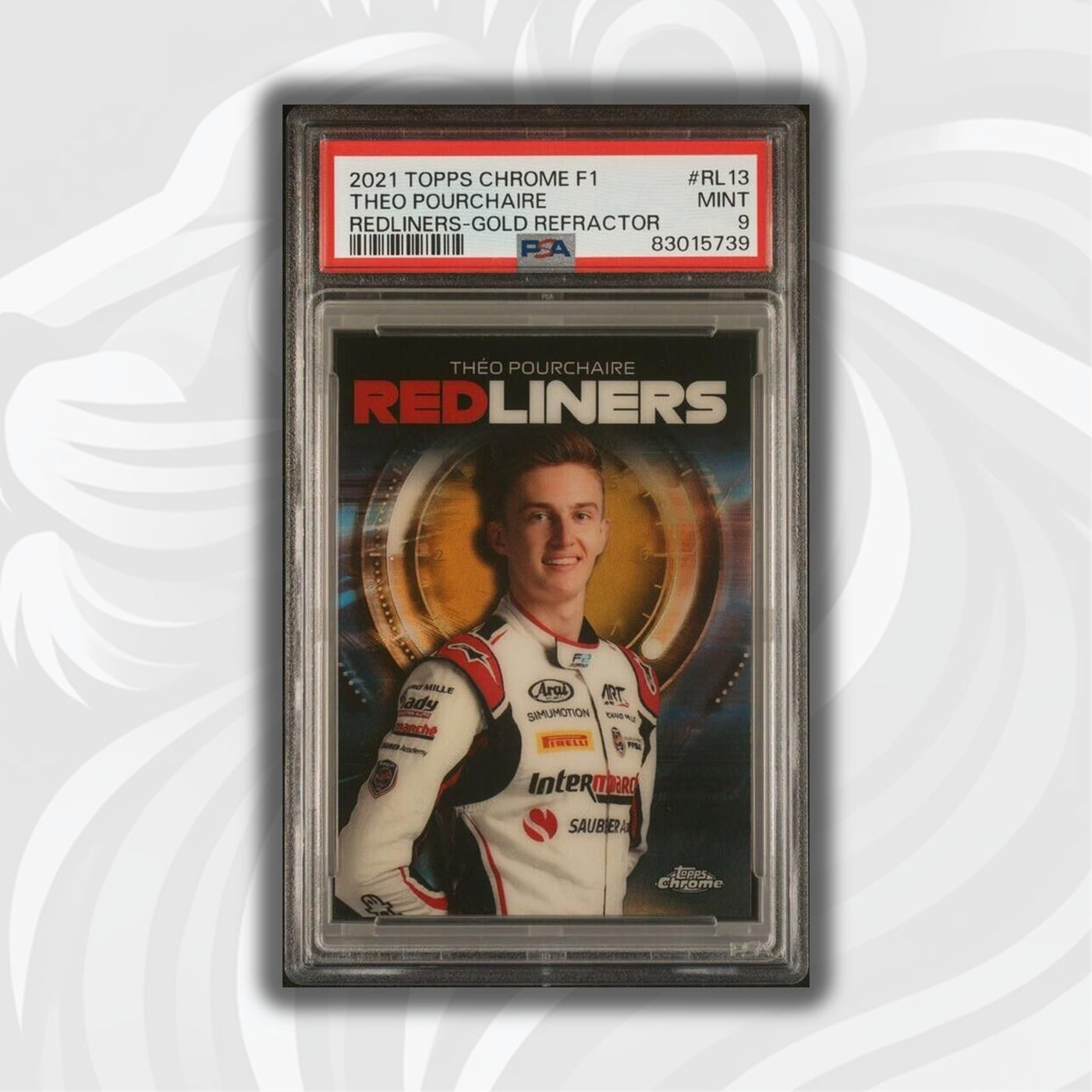 PSA 9 - 34/50 Theo Pourchaire #RL13 - Redliners - Gold - 2021 Topps Chrome F1