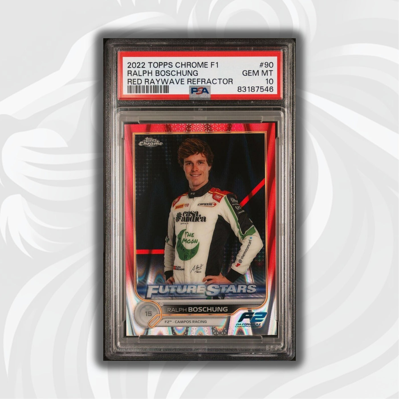PSA 10 - 2/5 Ralph Boschung #90 - Red Raywave Refractor - 2022 Topps Chrome F1