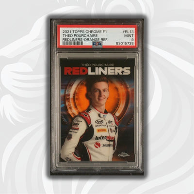 PSA 9 - 02/25 Theo Pourchaire #RL13 - Redliners - Orange - 2021 Topps Chrome F1