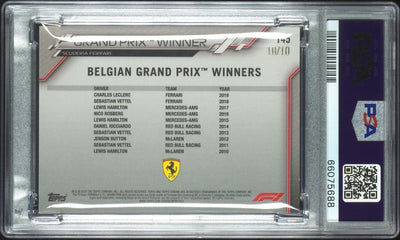 PSA 9 - 10/10 Charles Leclerc #145 - Sapphire - Purple - 2020 Topps Chrome F1