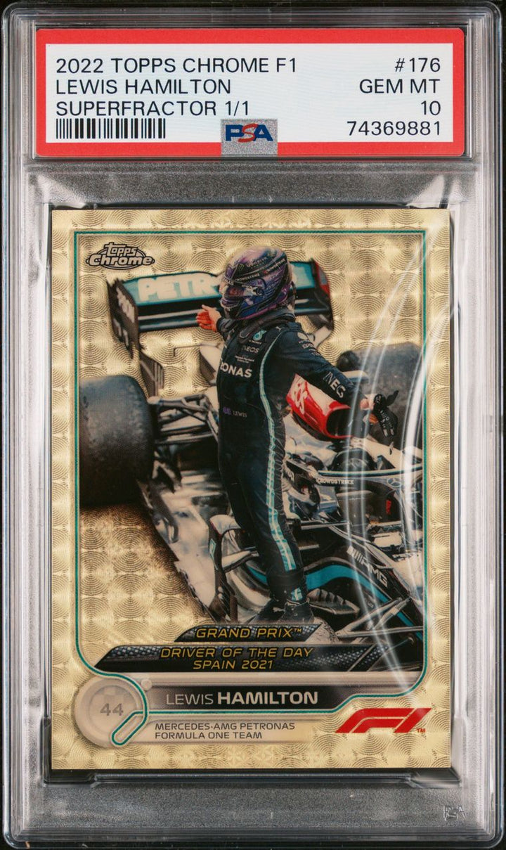 1/1 Superfractor - PSA 10 - Lewis Hamilton #176 - 2022 Topps Chrome F1