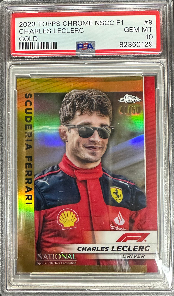PSA 10 - 41/50 Charles Leclerc #F1-9  - Gold - 2023 Topps Chrome F1
