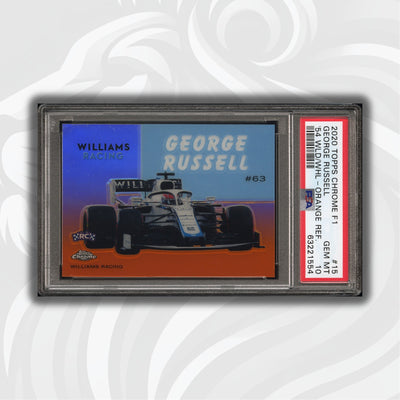 PSA 10 - 21/25 George Russell #54W-15 - 2020 Topps Chrome F1 - Orange Refractor