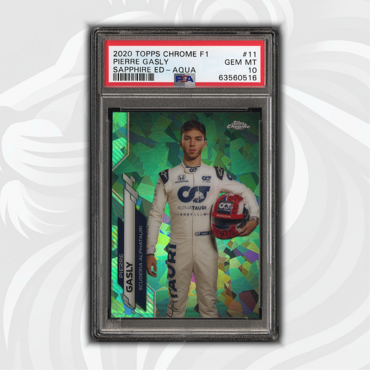 PSA 10 - 81/99 Pierre Gasly #11 - Sapphire - 2020 Topps Chrome F1 - Aqua