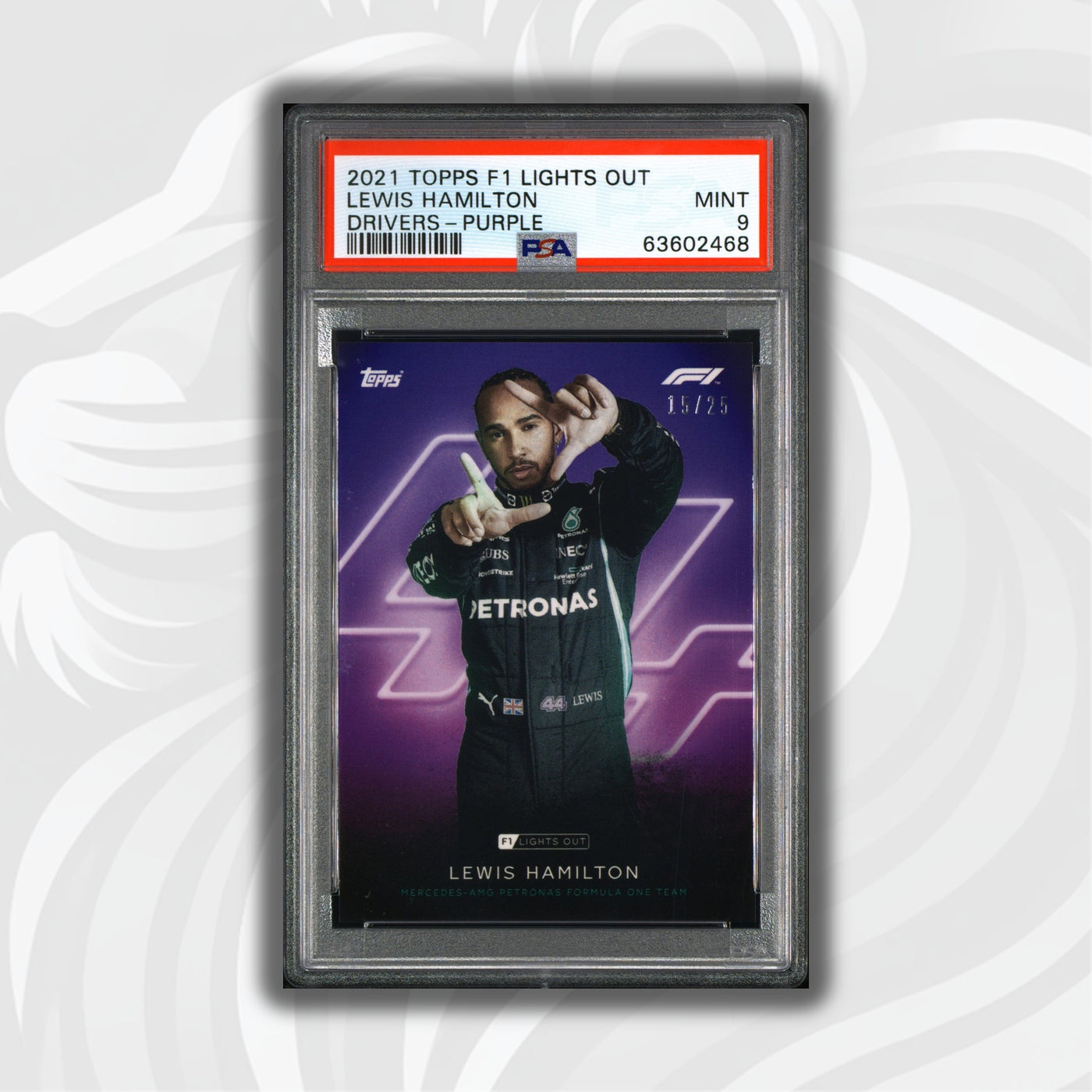PSA 9 -  15/25 Lewis Hamilton - Drivers - Purple Parallel