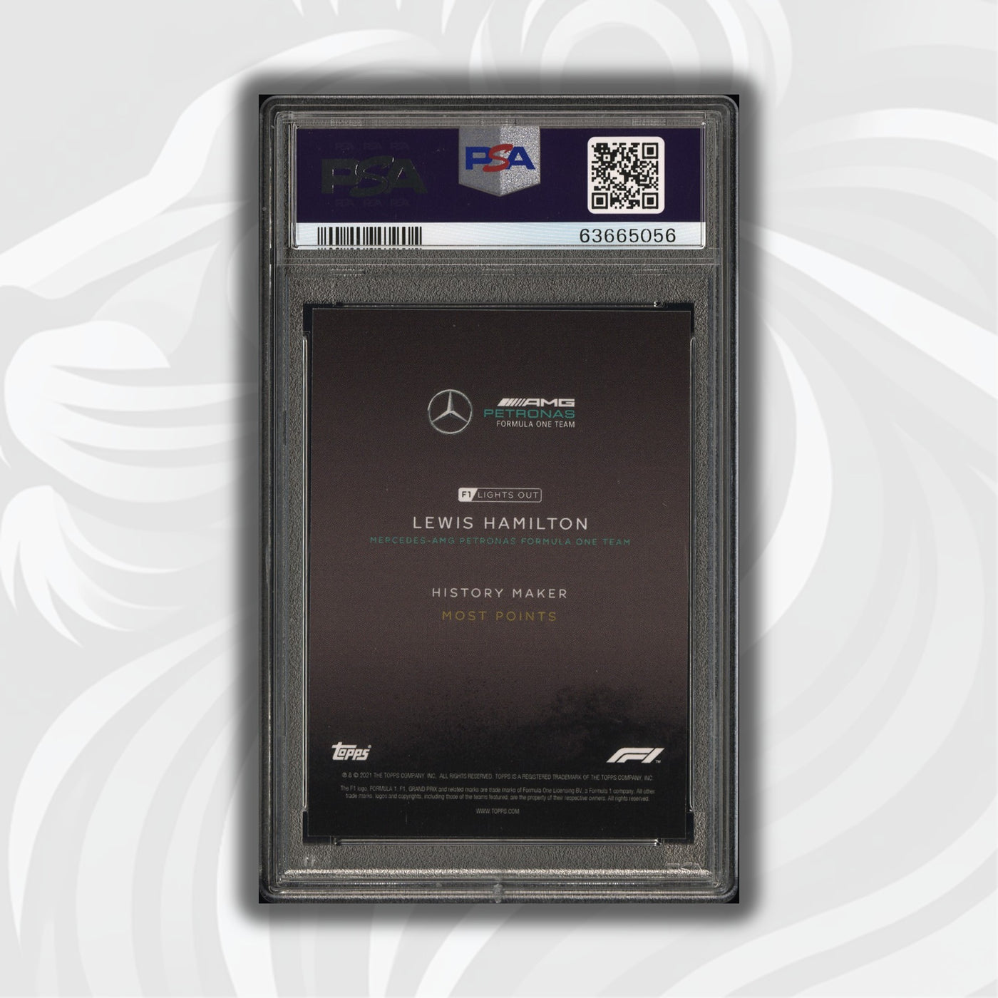 PSA 9 - 03/10 - Lewis Hamilton - History Maker - Black Parallel