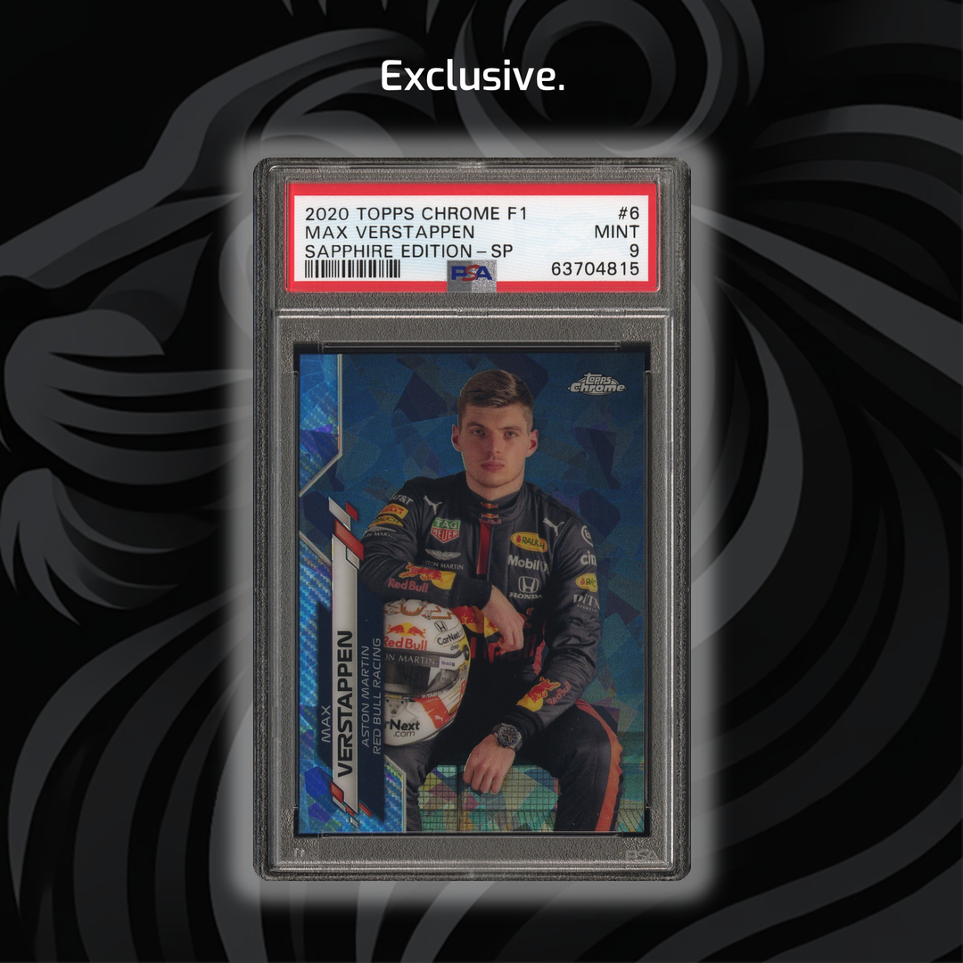 PSA 9 - Max Verstappen #6 - 2020 Topps Chrome - Sapphire SP