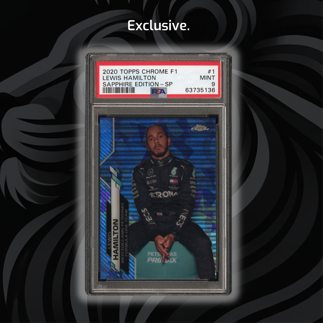 PSA 9 - 汉密尔顿 #1 - 蓝宝石版 - SP - 2020 Topps Chrome F1