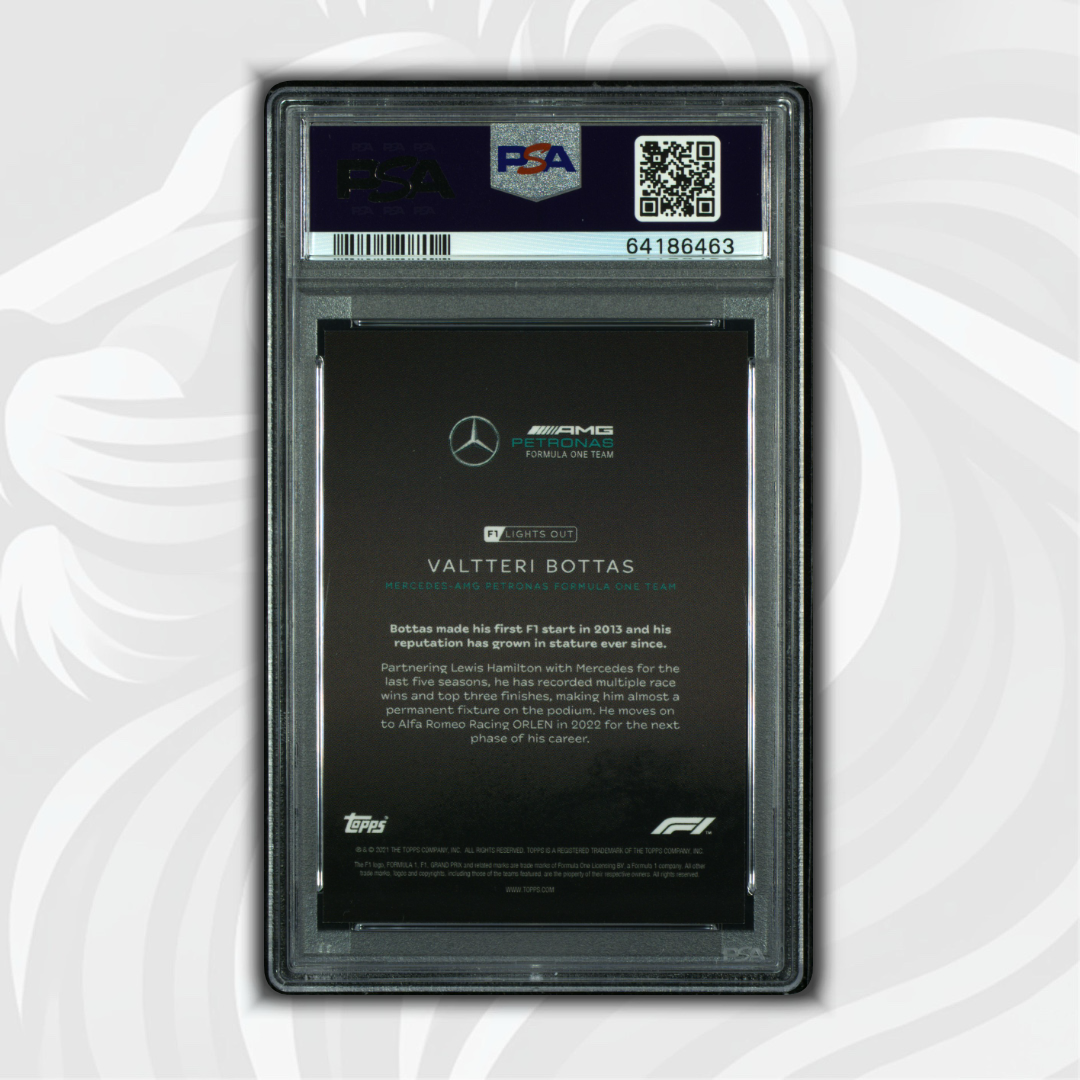 PSA 10 - 4/5 Valtteri Bottas - Drivers- Rainbow Foil