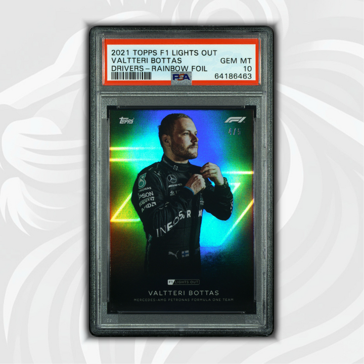 PSA 10 - 4/5 Valtteri Bottas - Drivers- Rainbow Foil