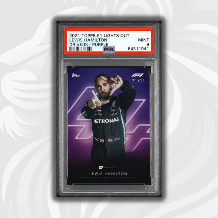 PSA 9 - 21/25 Lewis Hamilton - Drivers - Purple Parallel