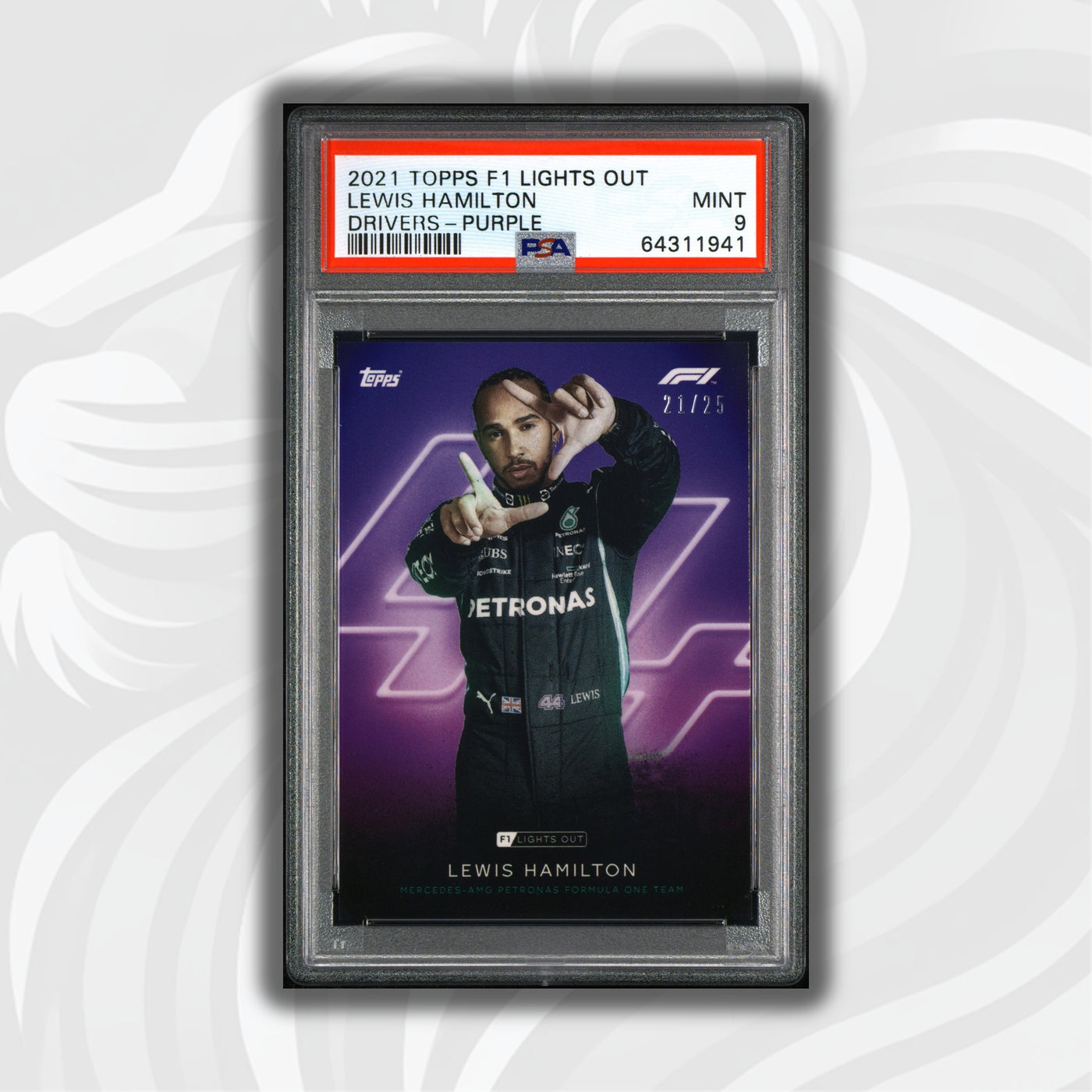 PSA 9 - 21/25 Lewis Hamilton - Drivers - Purple Parallel