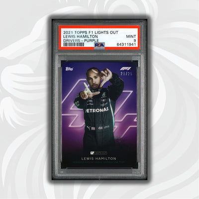 PSA 9 - 21/25 Lewis Hamilton - Drivers - Purple Parallel