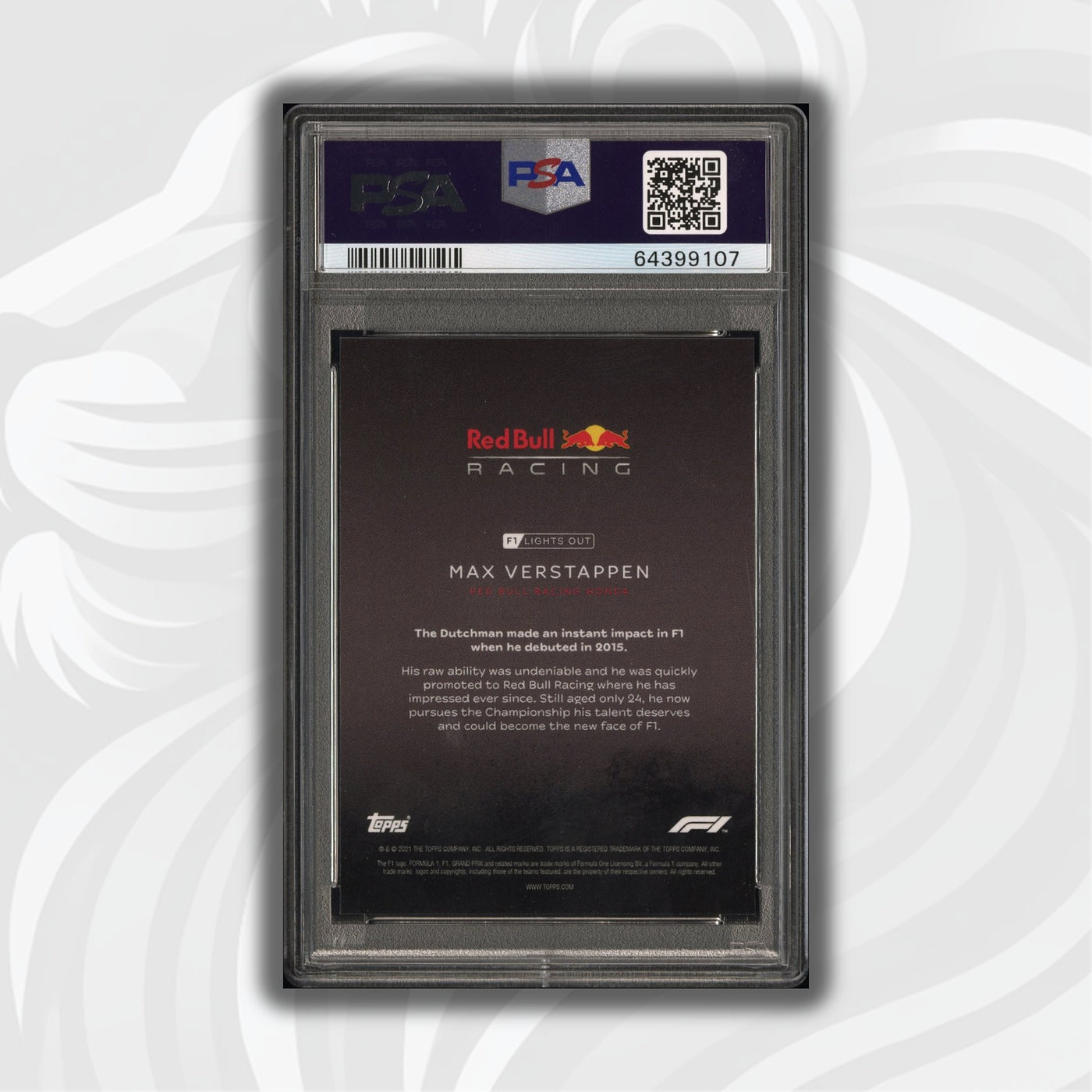 PSA 8.5 - 22/25 Max Verstappen - Drivers- Purple Parallel