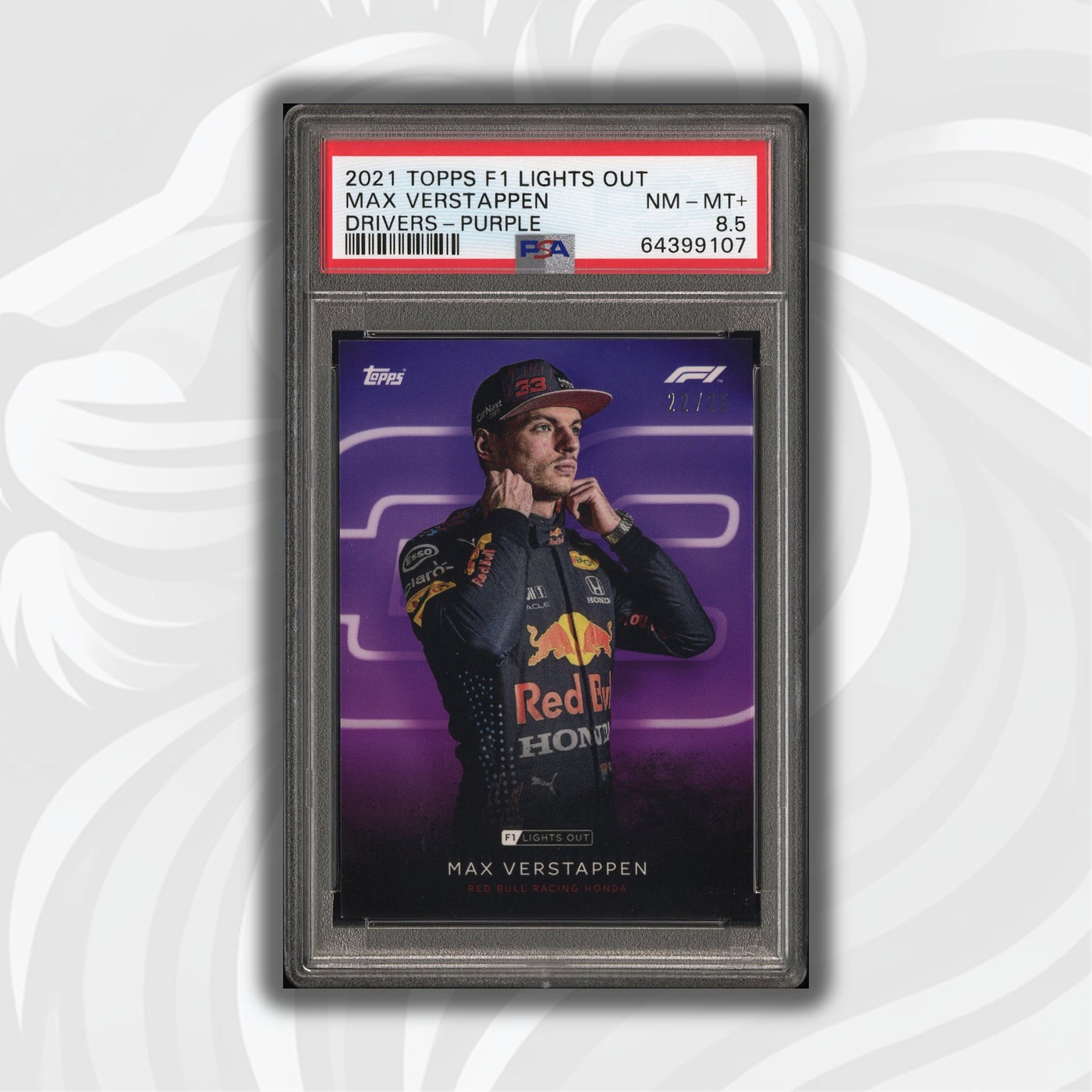 PSA 8.5 - 22/25 Max Verstappen - Drivers- Purple Parallel