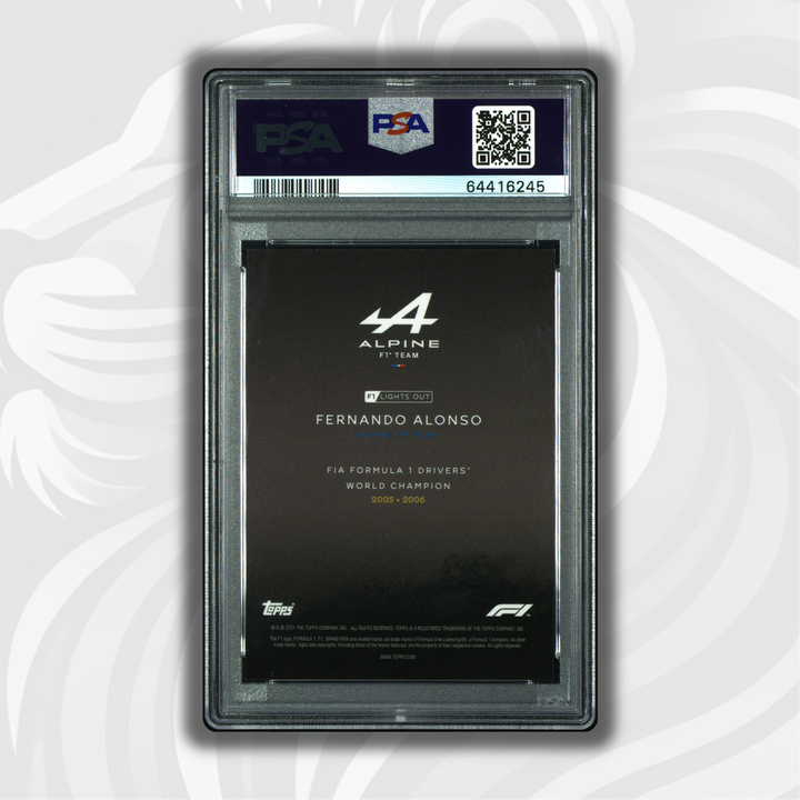 PSA 9 - 3/5 Fernando Alonso - Drivers World Champion - 2021 Lights Out