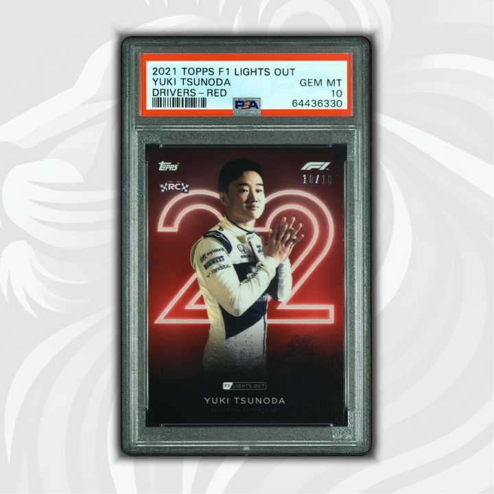 PSA 10 - 10/10 Yuki Tsunoda - Drivers - Rookie Card - Red Parallel