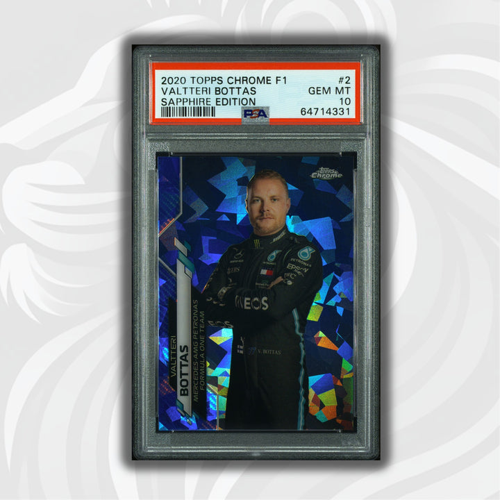PSA 10 - Valtteri Bottas #2 – 2020 Topps Chrome F1 Sapphire Edition