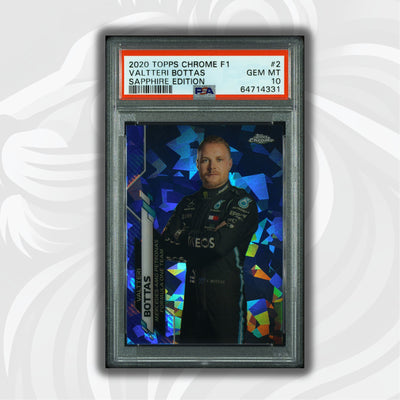PSA 10 - Valtteri Bottas #2 – 2020 Topps Chrome F1 Sapphire Edition