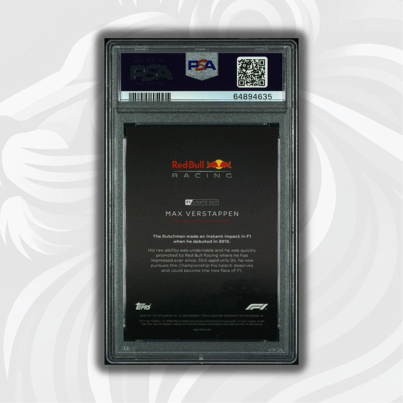 PSA 9 - 44/75 Max Verstappen - Drivers -  Green Parallel