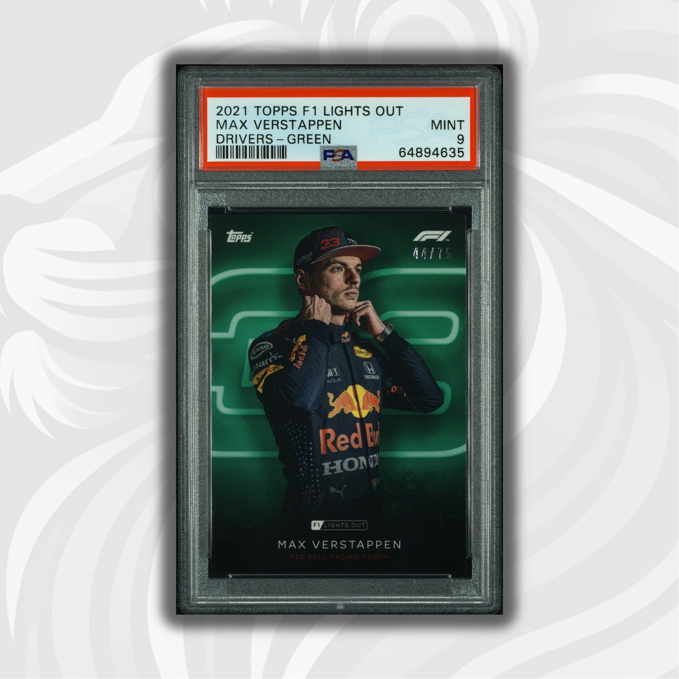 PSA 9 - 44/75 Max Verstappen - Drivers -  Green Parallel