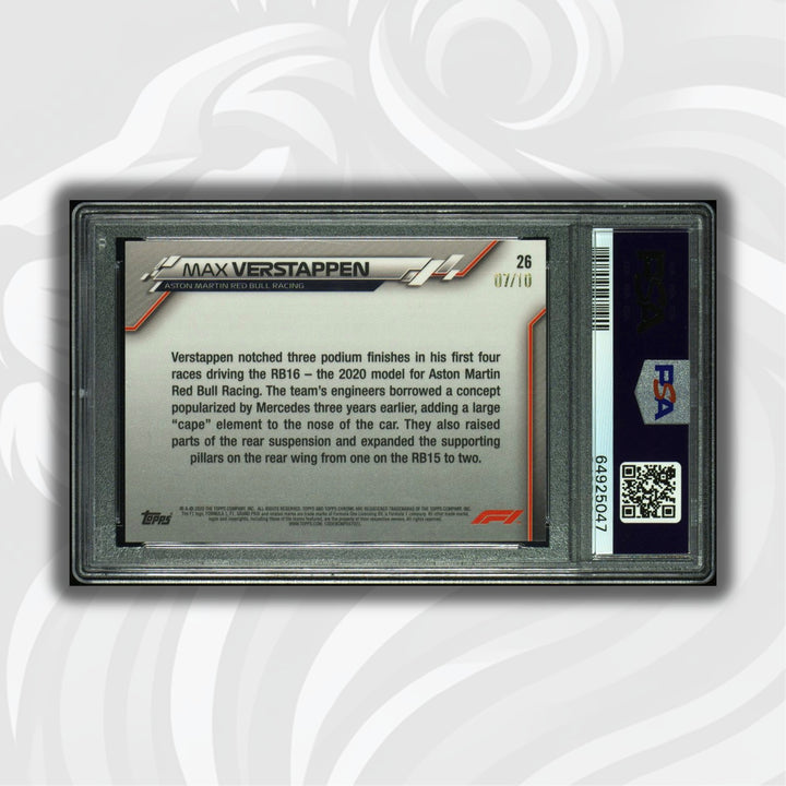 PSA 8 - 07/10 - Max Verstappen #26 - Sapphire - Purple