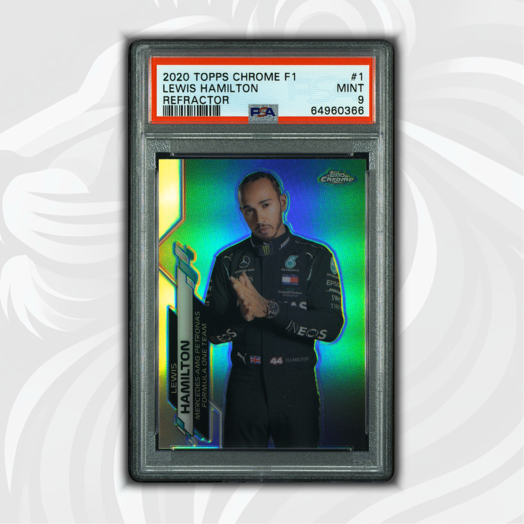 PSA 9 - Lewis Hamilton #1 - Refractor - 2020 Topps Chrome F1 - Front