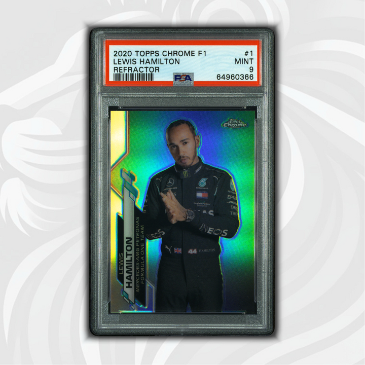 PSA 9 - Lewis Hamilton #1 - Refractor - 2020 Topps Chrome F1 - Front