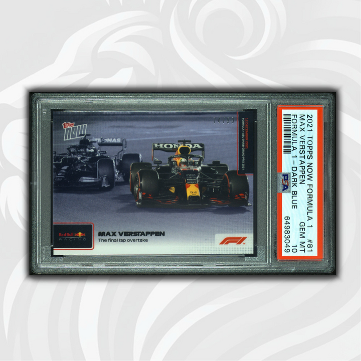 PSA 10 - 74/99 Max Verstappen #81 - Dark Blue - The Final Lap Overtake