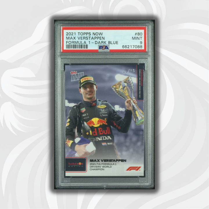 PSA 9 - /99 Max Verstappen - 2021 FIA Formula 1 Drivers' World Champion #80