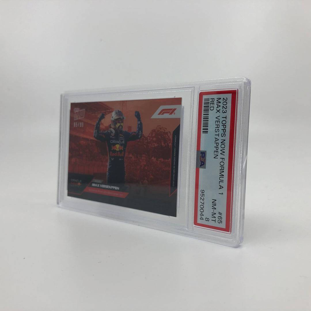 PSA 8 - 92/99 - Max Verstappen #65 - Red - 2023 Topps Now F1