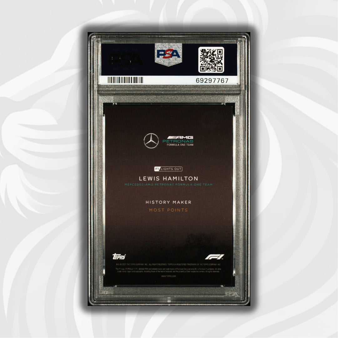 PSA 9 - 07/10 - Lewis Hamilton - History Maker - Black Parallel