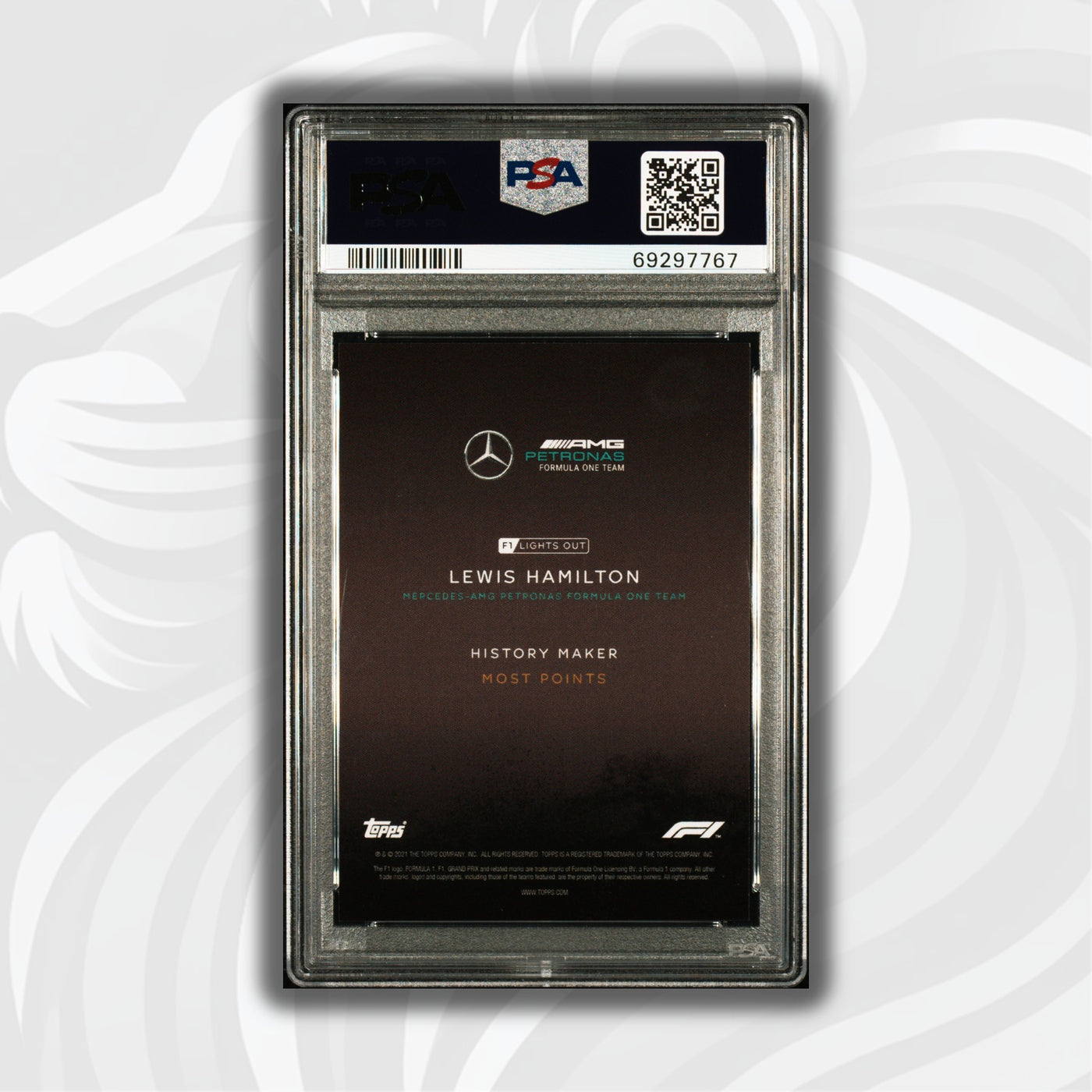 PSA 9 - 07/10 - Lewis Hamilton - History Maker - Black Parallel